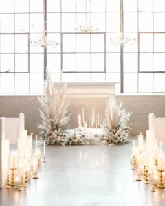 candle decorations aisle wedding